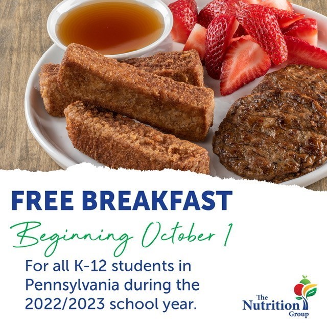Free Breakfast October 1st  - Grades K-12