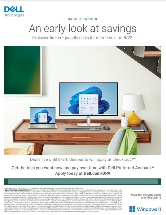 Dell Computer Deals for Back to School Savings
